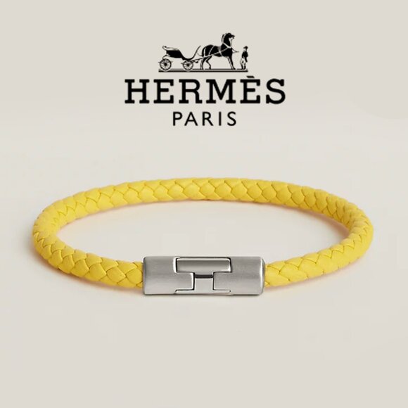 Hermès Puzzle H bracelet in Yellow (Jaune De Naples) T4 - Picture 1 of 5